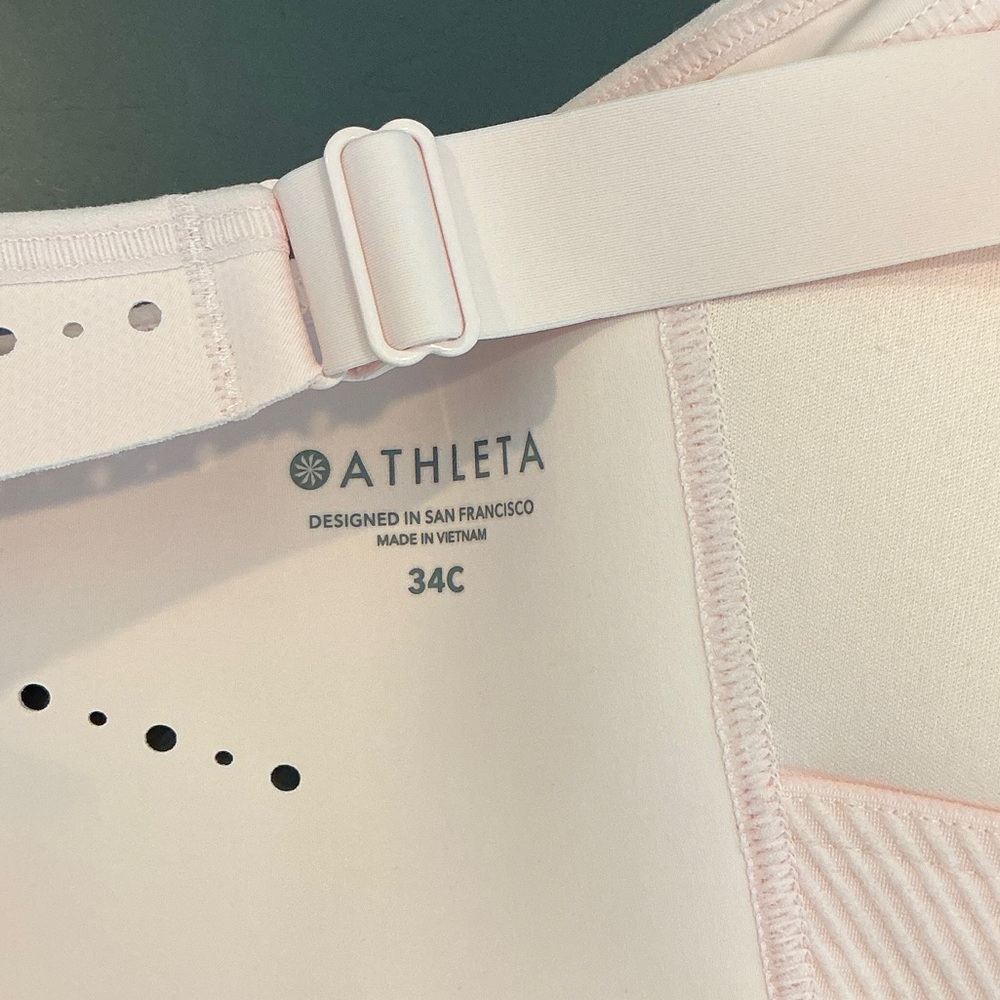 Athleta Cream Adjustable Bra